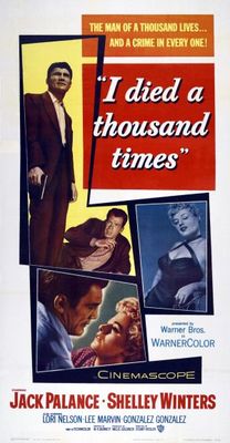 I Died a Thousand Times movie poster (1955) metal framed poster