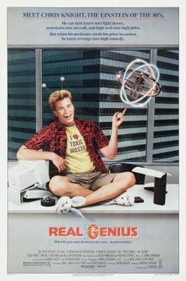 Real Genius movie poster (1985) wood print
