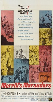 Merrill's Marauders movie poster (1962) poster with hanger