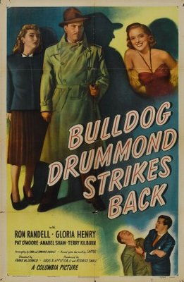 Bulldog Drummond Strikes Back movie poster (1947) wooden framed poster