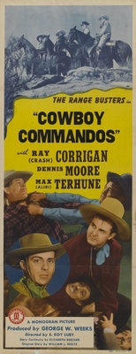 Cowboy Commandos movie poster (1943) metal framed poster