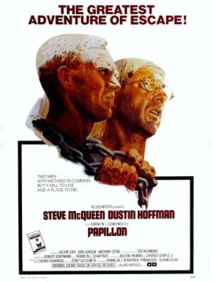 Papillon movie poster (1973) canvas poster