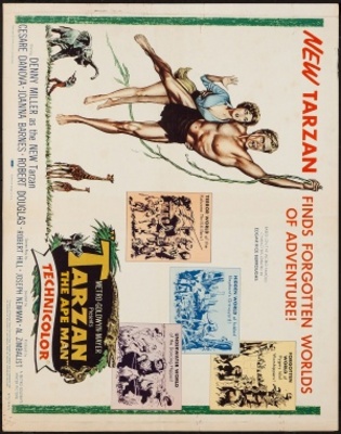 Tarzan, the Ape Man movie poster (1959) wooden framed poster