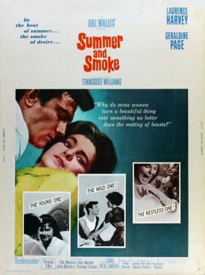 Summer and Smoke movie poster (1961) wood print
