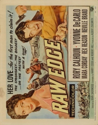 Raw Edge movie poster (1956) wooden framed poster