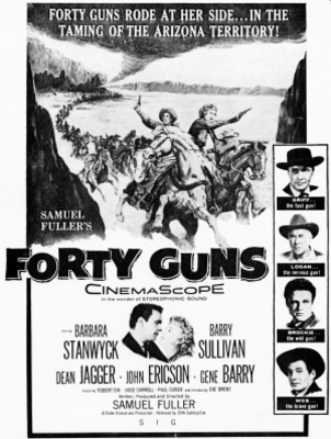 Forty Guns movie poster (1957) wood print