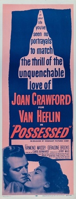 Possessed movie poster (1947) wood print