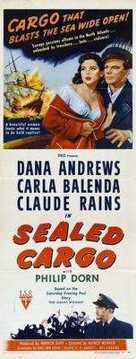 Sealed Cargo movie poster (1951) metal framed poster
