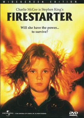 Firestarter movie poster (1984) wood print