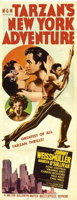 Tarzan's New York Adventure movie poster (1942) wooden framed poster
