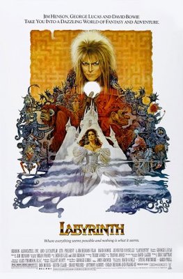 Labyrinth movie poster (1986) wooden framed poster
