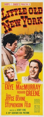 Little Old New York movie poster (1940) canvas poster