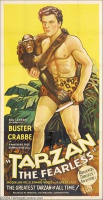 Tarzan the Fearless movie poster (1933) metal framed poster
