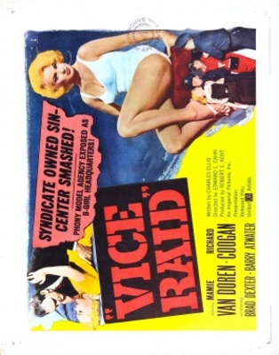 Vice Raid movie poster (1960) metal framed poster