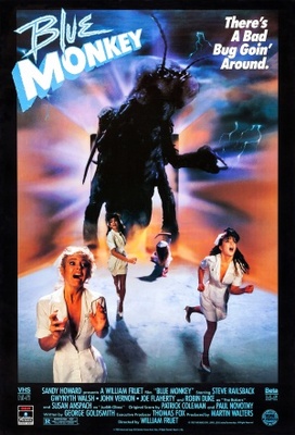 Blue Monkey movie poster (1987) wooden framed poster