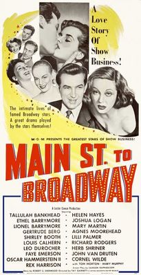 Main Street to Broadway movie poster (1953) poster with hanger