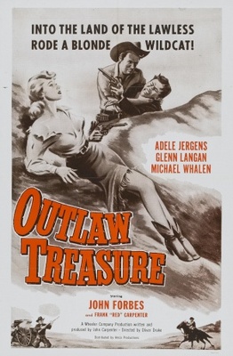 Outlaw Treasure movie poster (1955) wood print