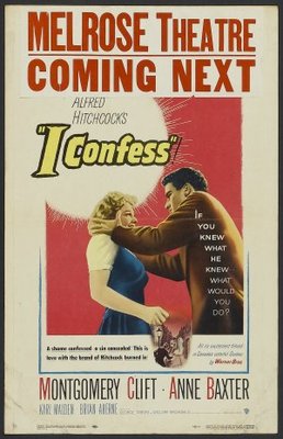 I Confess movie poster (1953) wooden framed poster