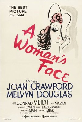 A Woman's Face movie poster (1941) metal framed poster