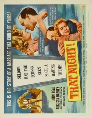That Night! movie poster (1957) pillow