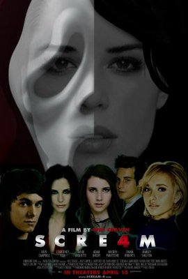 Scream 4 movie poster (2010) canvas poster