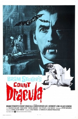 Count Dracula movie poster (1970) wood print
