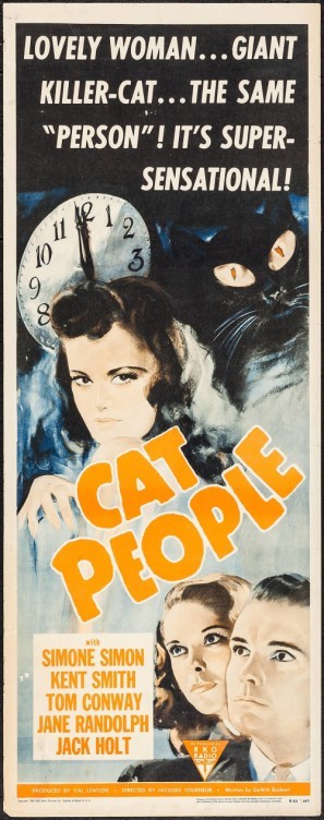 Cat People movie poster (1942) pillow