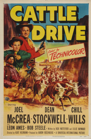 Cattle Drive movie poster (1951) hoodie