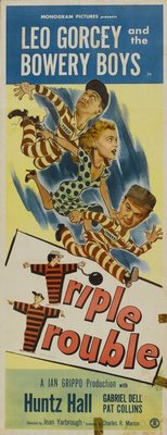 Triple Trouble movie poster (1950) poster with hanger