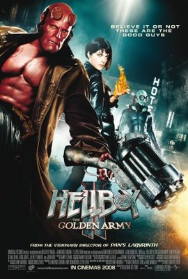 Hellboy II: The Golden Army movie poster (2008) poster with hanger