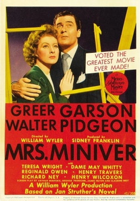 Mrs. Miniver movie poster (1942) canvas poster