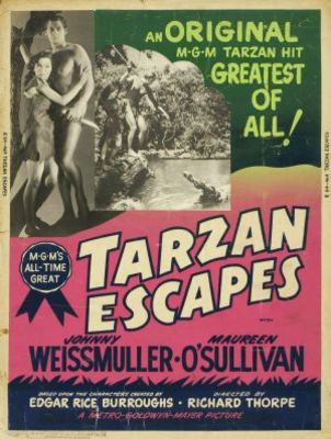 Tarzan Escapes movie poster (1936) metal framed poster