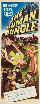 The Human Jungle movie poster (1954) wood print