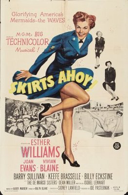 Skirts Ahoy! movie poster (1952) wooden framed poster