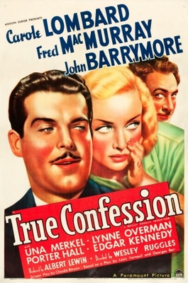 True Confession movie poster (1937) poster with hanger