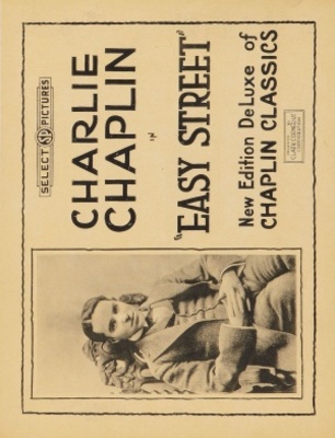 Easy Street movie poster (1917) wood print