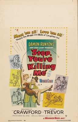 Stop, You're Killing Me movie poster (1952) wood print