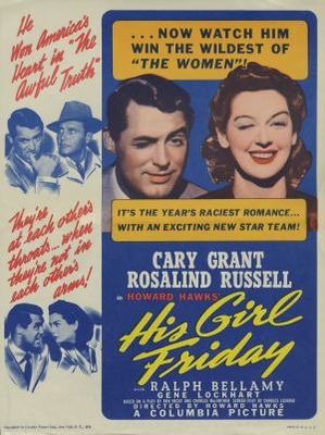 His Girl Friday movie poster (1940) Stickers MOV_41f176b7