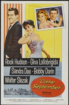 Come September movie poster (1961) metal framed poster