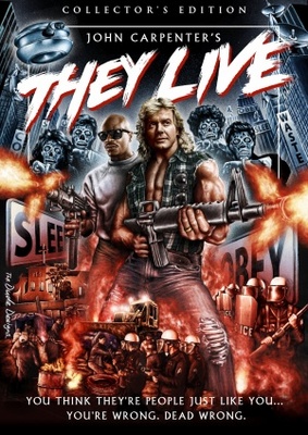 They Live movie poster (1988) metal framed poster