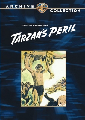 Tarzan's Peril movie poster (1951) wood print