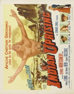 Indian Uprising movie poster (1952) wooden framed poster