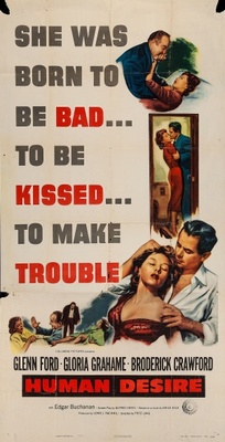 Human Desire movie poster (1954) wooden framed poster
