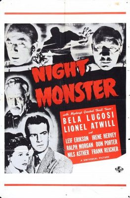 Night Monster movie poster (1942) wooden framed poster