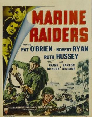 Marine Raiders movie poster (1944) wooden framed poster