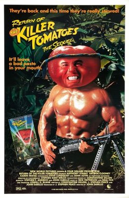 Return of the Killer Tomatoes! movie poster (1988) metal framed poster