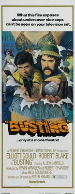 Busting movie poster (1974) wood print