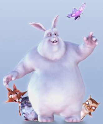 Big Buck Bunny movie poster (2008) wood print