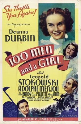 One Hundred Men and a Girl movie poster (1937) metal framed poster