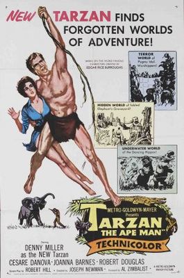 Tarzan, the Ape Man movie poster (1959) poster with hanger